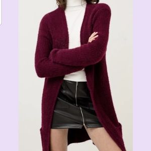 Fuzzy Long Cardigan